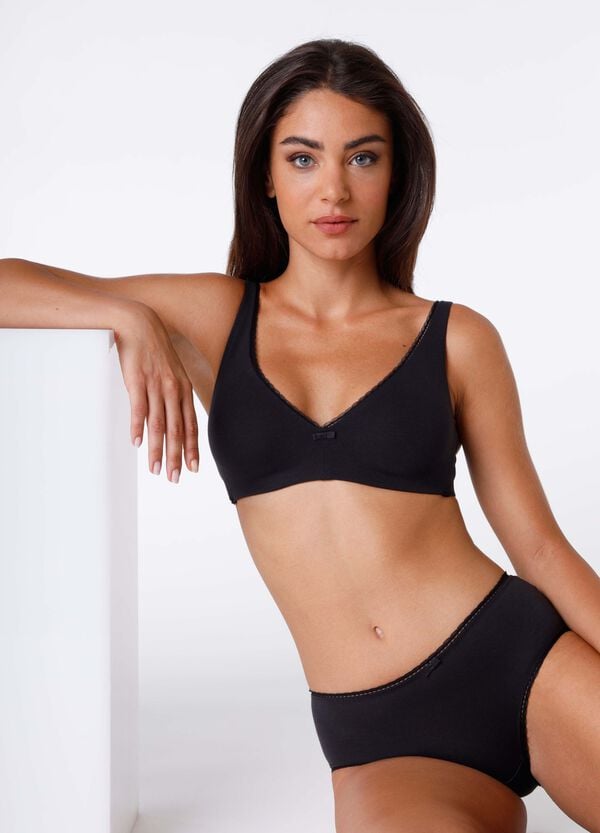 Ovs Reggiseno Cotone Elasticizzato Lovable Nero