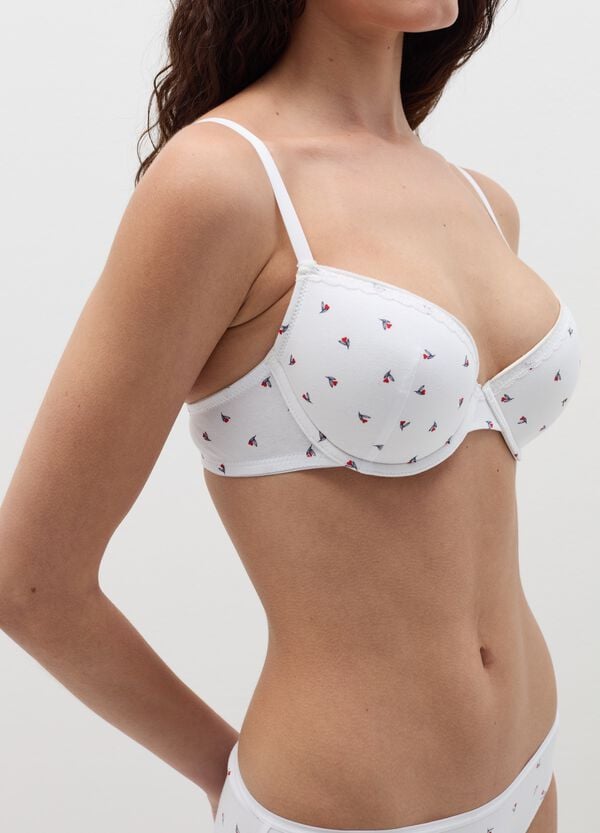 Ovs Reggiseno In Cotone Con Stampa A Fiorellini