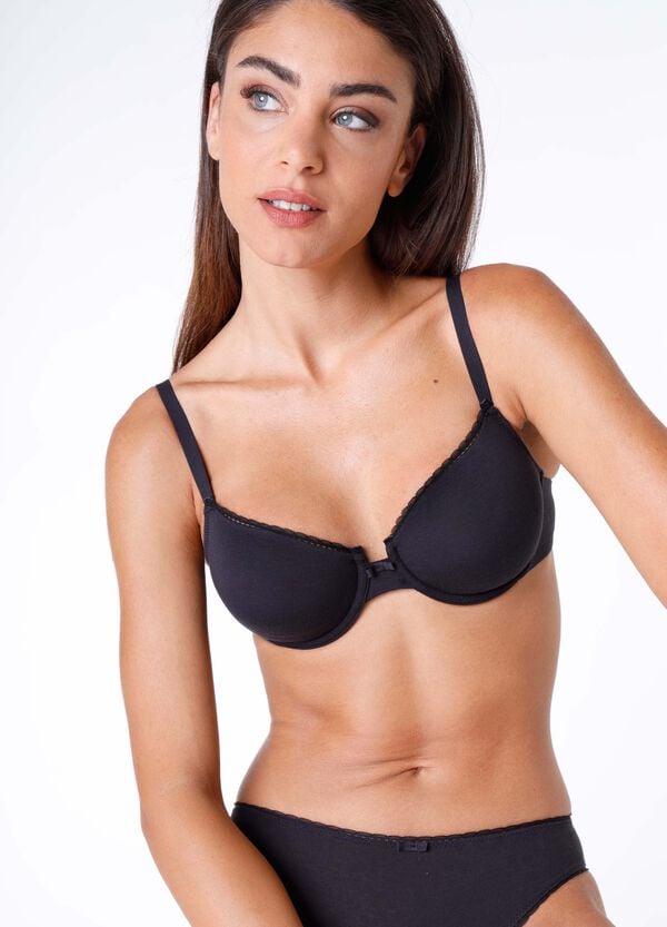 Ovs Reggiseno In Cotone Elasticizzato Nero LOVABLE