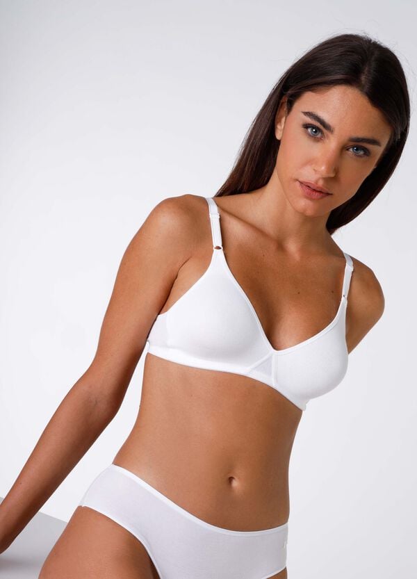 Ovs Reggiseno in cotone stretch bianco