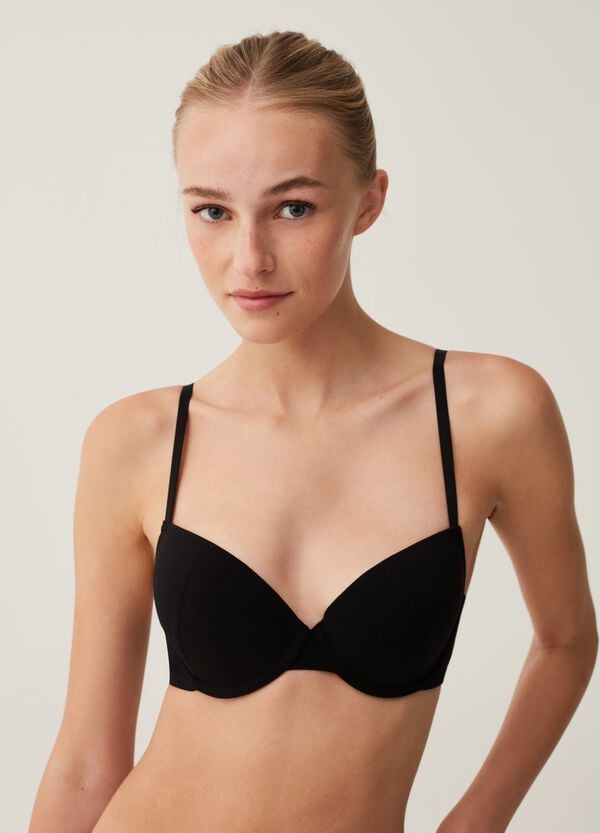 Ovs Reggiseno In Cotone Stretch Nero