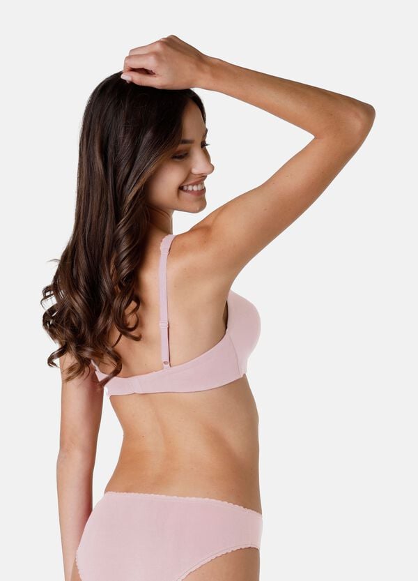Ovs Reggiseno Morbido In Cotone Elasticizzato Rosa