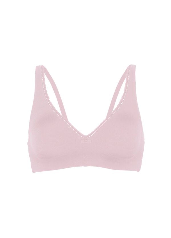 Ovs Reggiseno Morbido In Cotone Elasticizzato Rosa