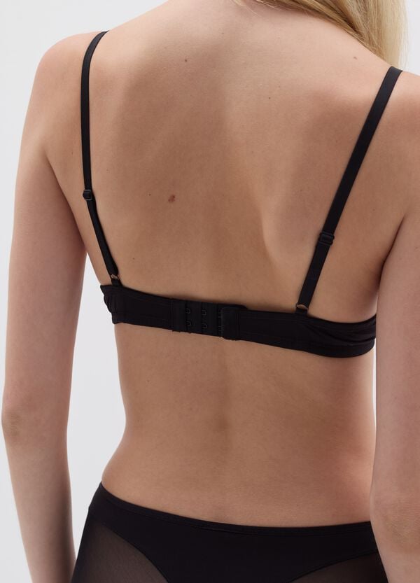 Ovs Reggiseno Push-up In Microfibra Nero