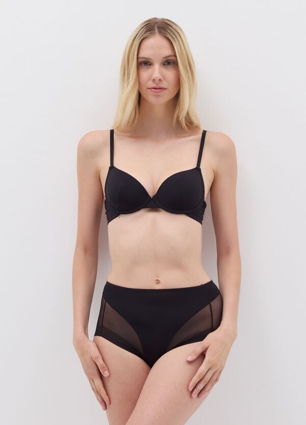 Ovs Reggiseno push-up in microfibra nero