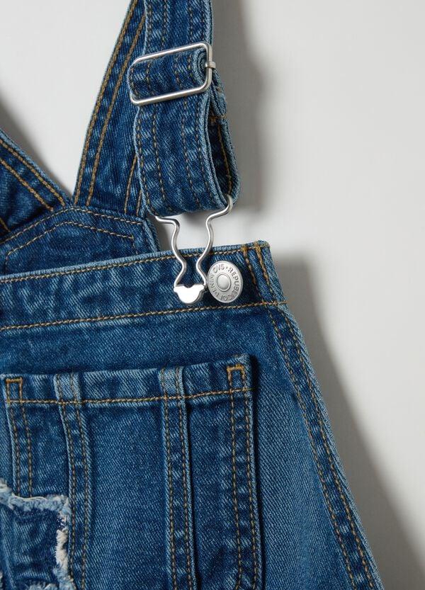 Ovs Salopette Gonna In Denim Con Patch Stelle