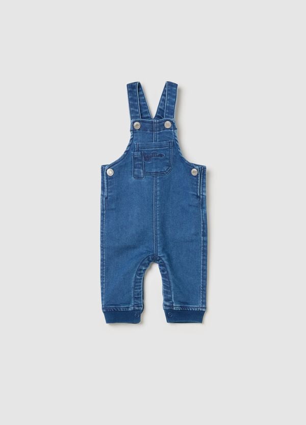 Ovs Salopette in French Terry denim con tasca