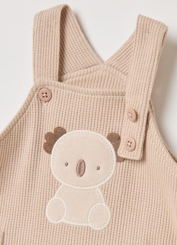 Ovs Salopette Waffle Con Patch Koala