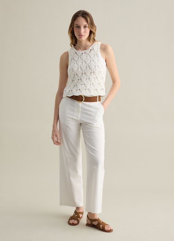 Ovs Sandali In Vera Pelle Marrone