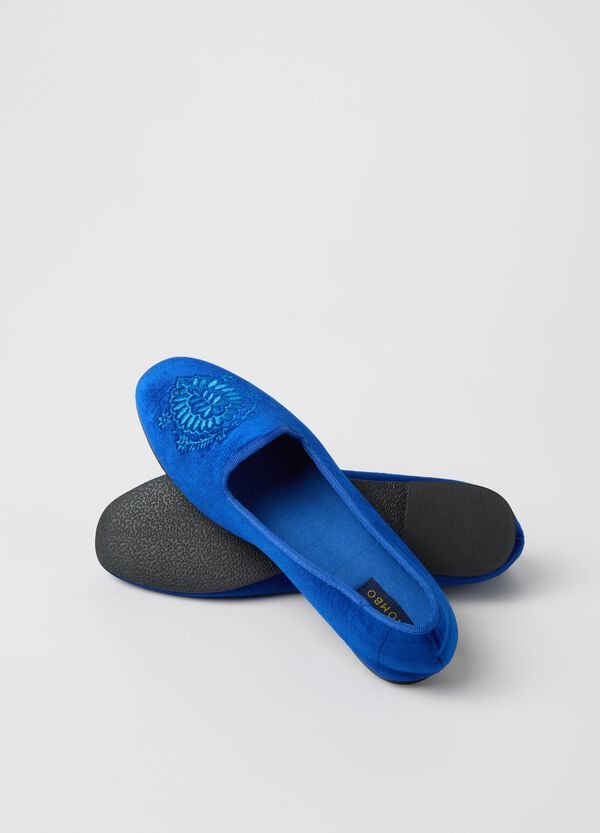 Ovs Scarpa Friulana Blu Con Ricamo