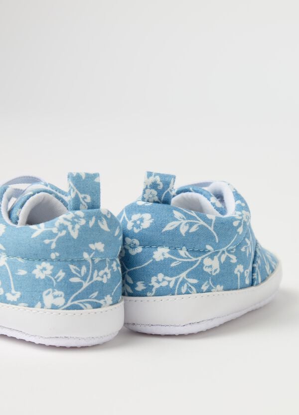 Ovs Scarpine In Denim Con Stampa Floreale