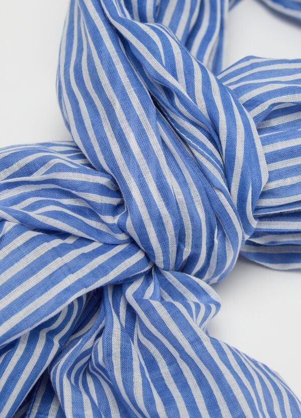 Ovs Sciarpa A Righe Marroni In Cotone