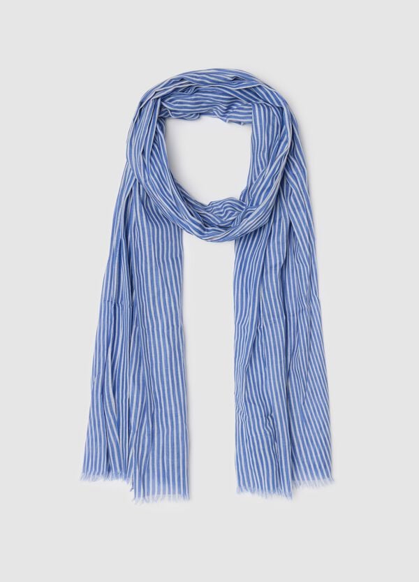 Ovs Sciarpa a righe marroni in cotone