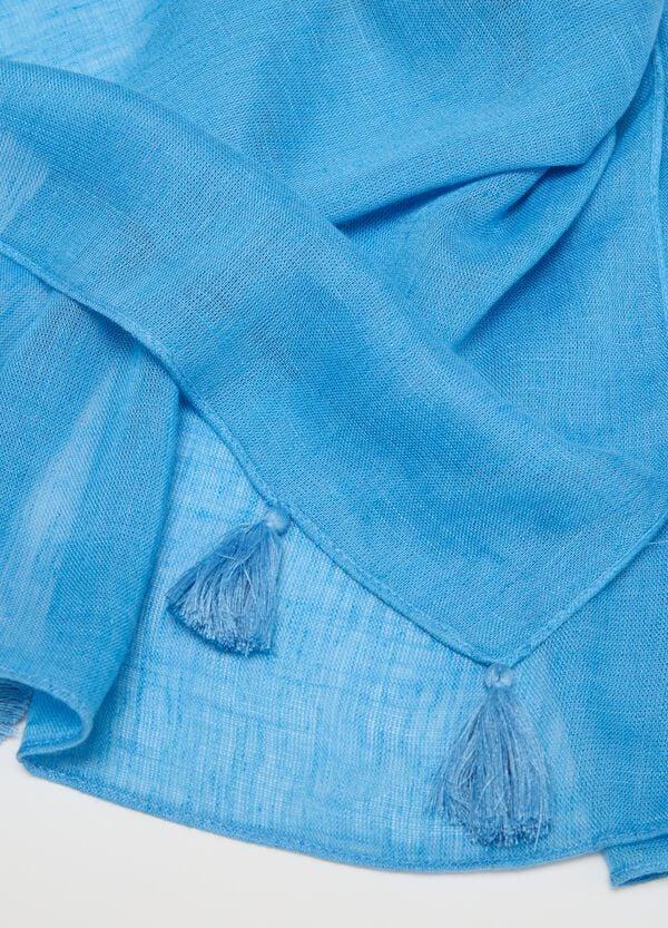 Ovs Sciarpa Azzurra Con Nappine