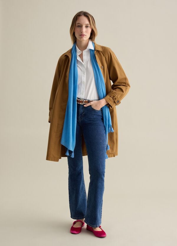 Ovs Sciarpa Azzurra Con Nappine