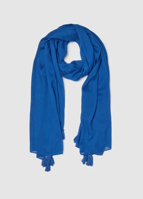 Ovs Sciarpa Blu Con Nappine