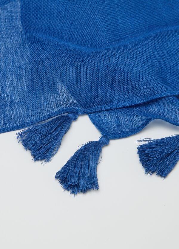 Ovs Sciarpa Blu Con Nappine