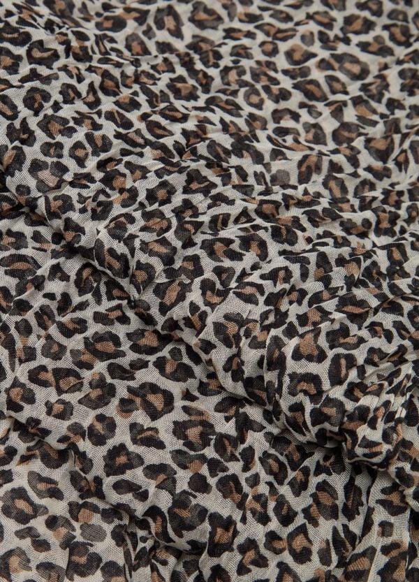 Ovs Sciarpa Effetto Crinkle Leopardata