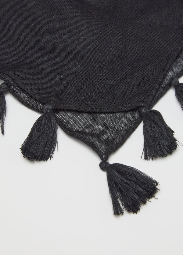 Ovs Sciarpa Nera Con Nappine