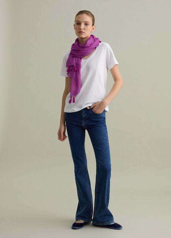 Ovs Sciarpa Viola Con Nappine