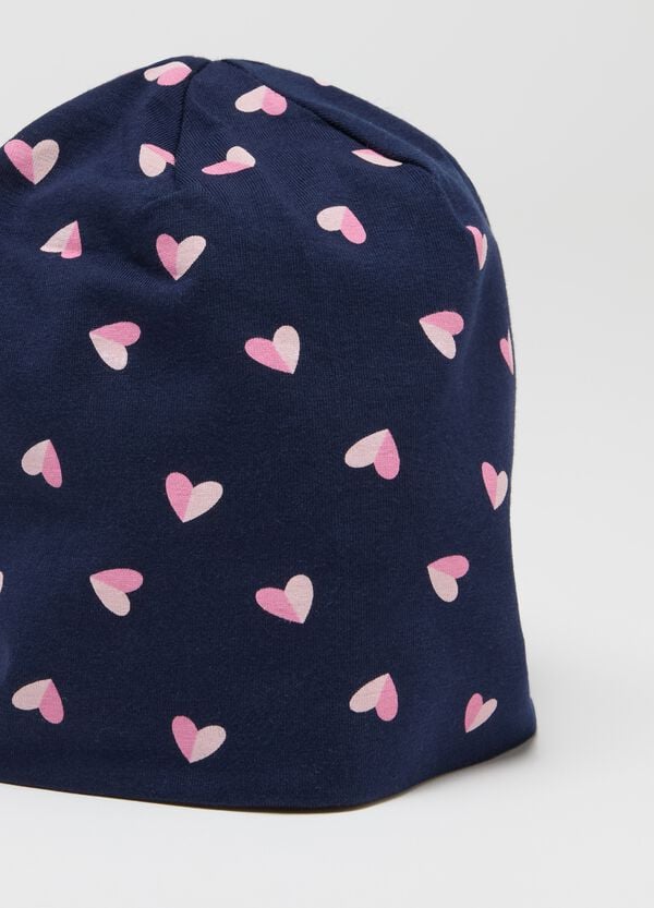 Ovs Set Berretto E Scaldacollo Stampa Cuori