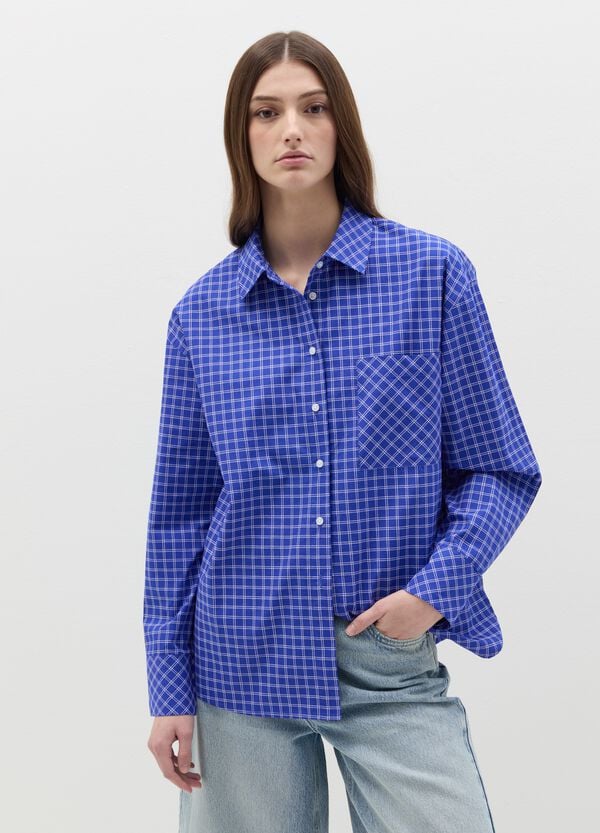 Ovs Set Camicia E Bralette In Fantasia Check