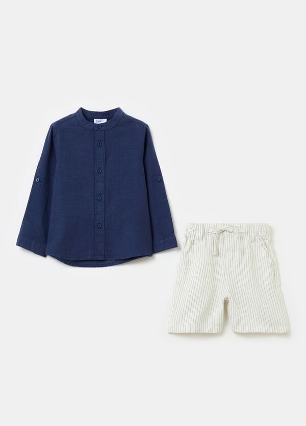 Ovs Set camicia maniche lunghe e bermuda a righe
