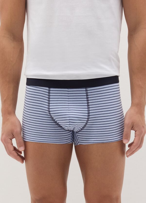 Ovs Set Cinque Boxer In Cotone A Righe