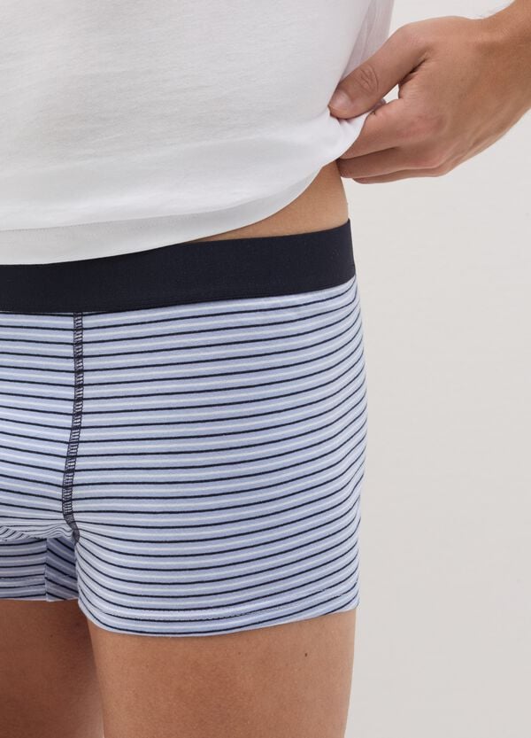 Ovs Set Cinque Boxer In Cotone A Righe