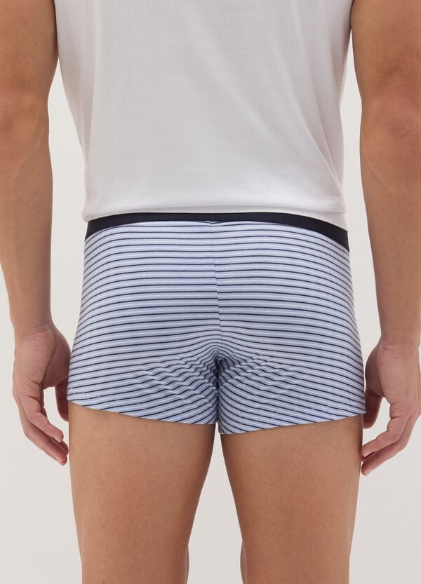 Ovs Set Cinque Boxer In Cotone A Righe