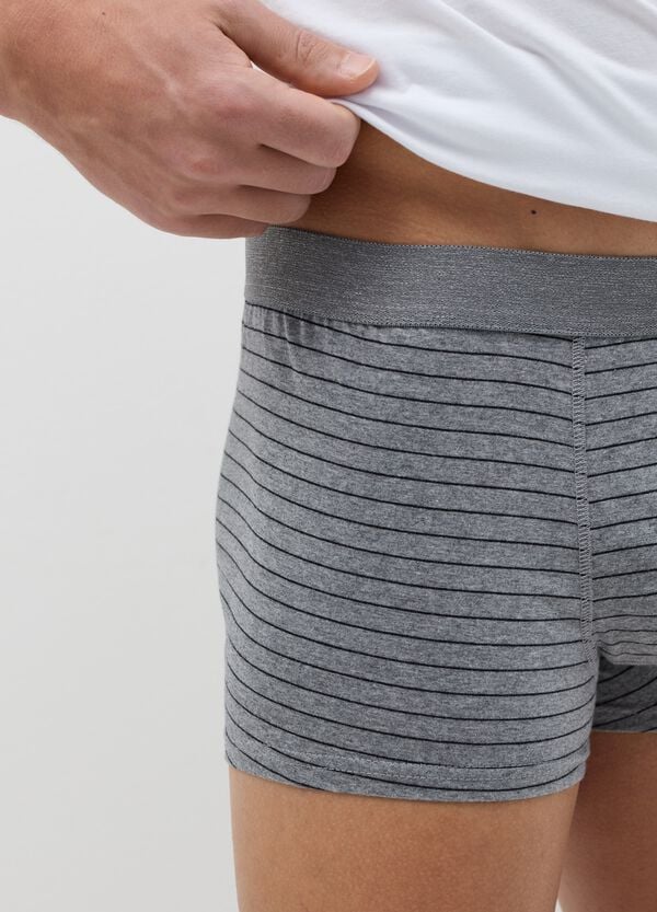 Ovs Set Cinque Boxer In Cotone Bio Fantasia Righe