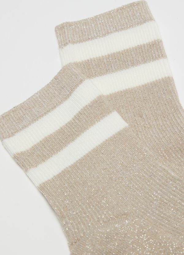 Ovs Set Cinque Calze Corte Con Bande Rigate