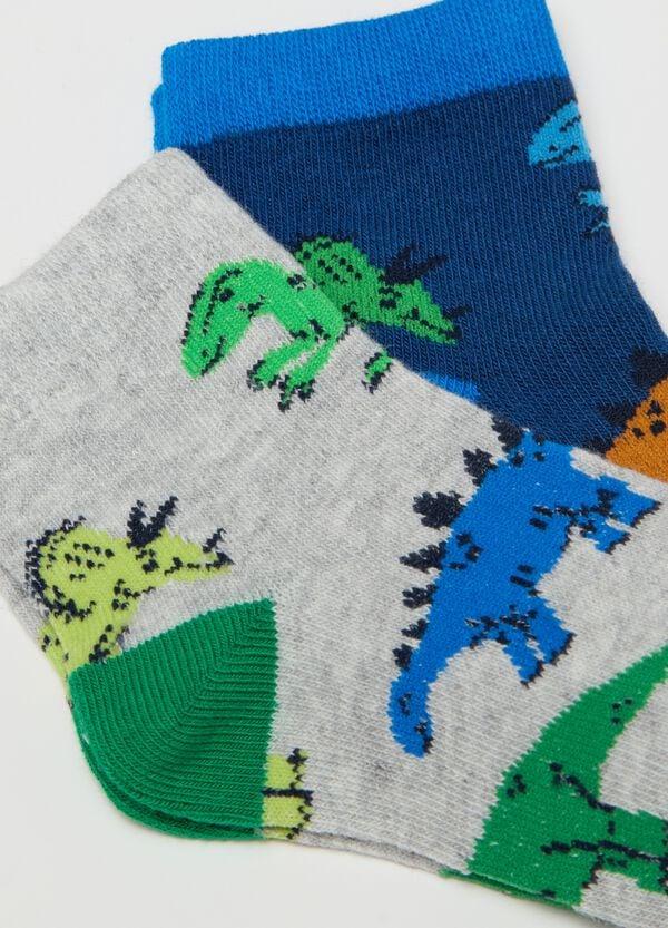 Ovs Set Cinque Calze Corte Con Disegno Dinosauri