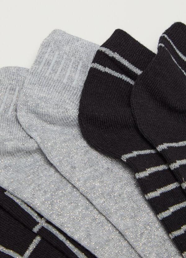 Ovs Set Cinque Calze Corte Con Lurex