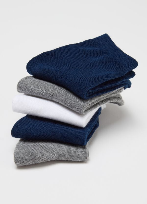 Ovs Set Cinque Calze Corte In Cotone Stretch