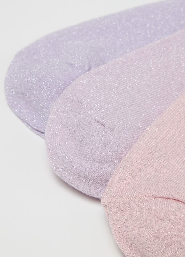 Ovs Set Cinque Calze Corte In Lurex Multicolore