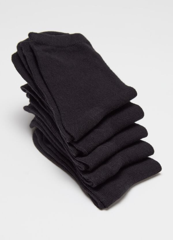 Ovs Set Cinque Calze Corte Tinta Unita