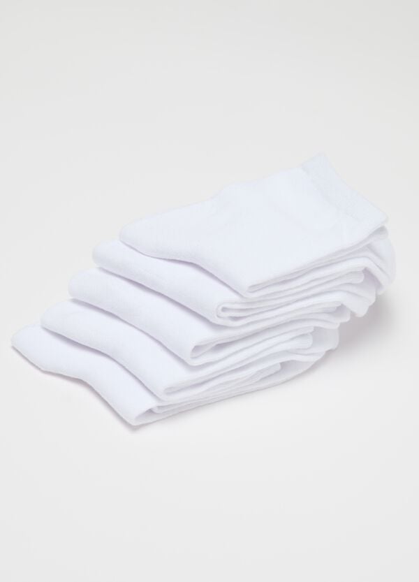 Ovs Set Cinque Calze Corte Tinta Unita