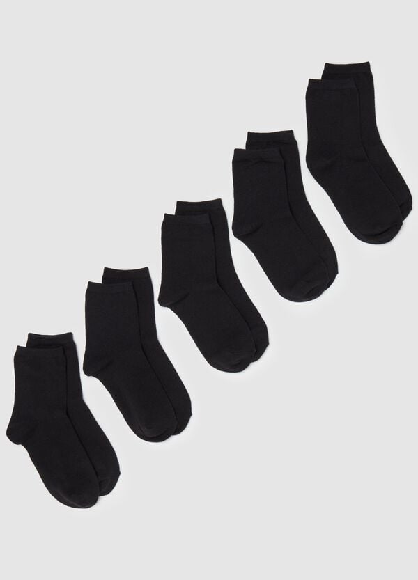Ovs Set cinque calze corte tinta unita