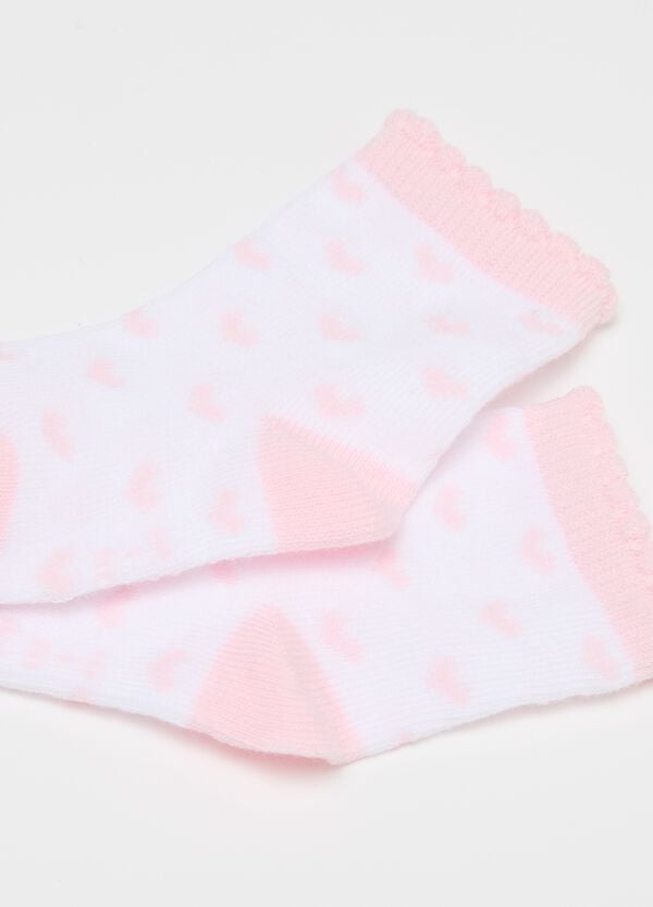 Ovs Set Cinque Calze Stretch Con Disegno Cuori