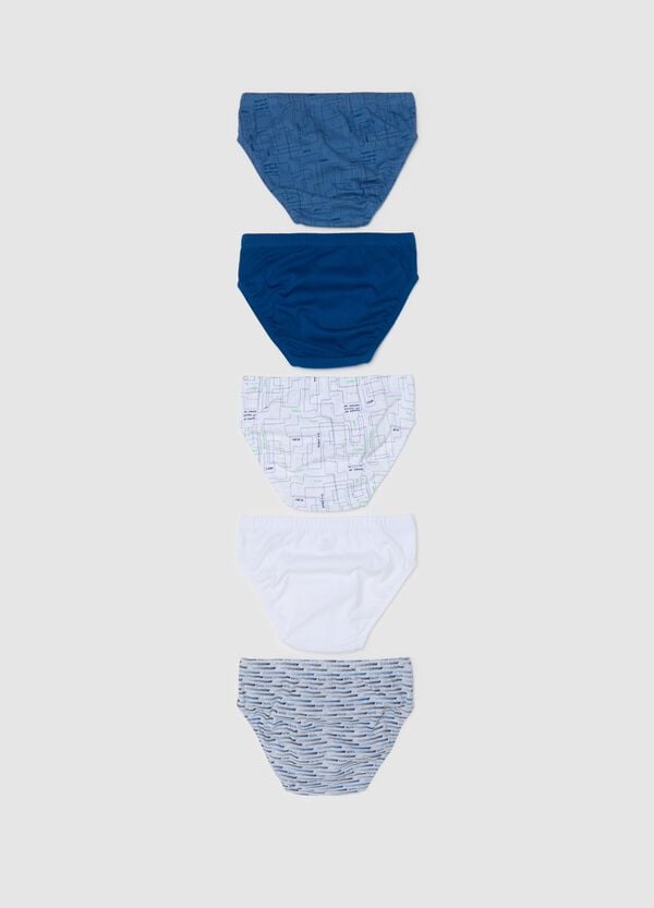 Ovs Set Cinque Slip In Cotone Con Stampa "Nap Time"