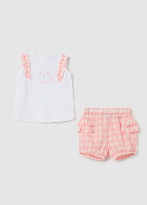 Ovs Set in cotone con stampa check