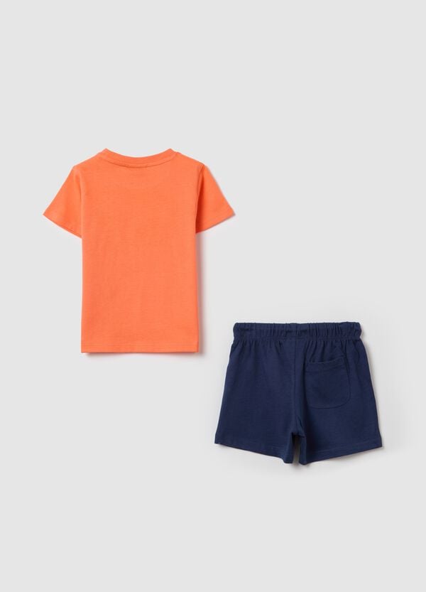Ovs Set In Cotone T-shirt Con Stampa E Bermuda