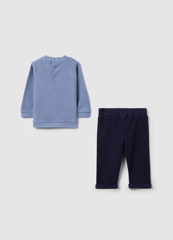 Ovs Set In French Terry Con Ricamo Balena