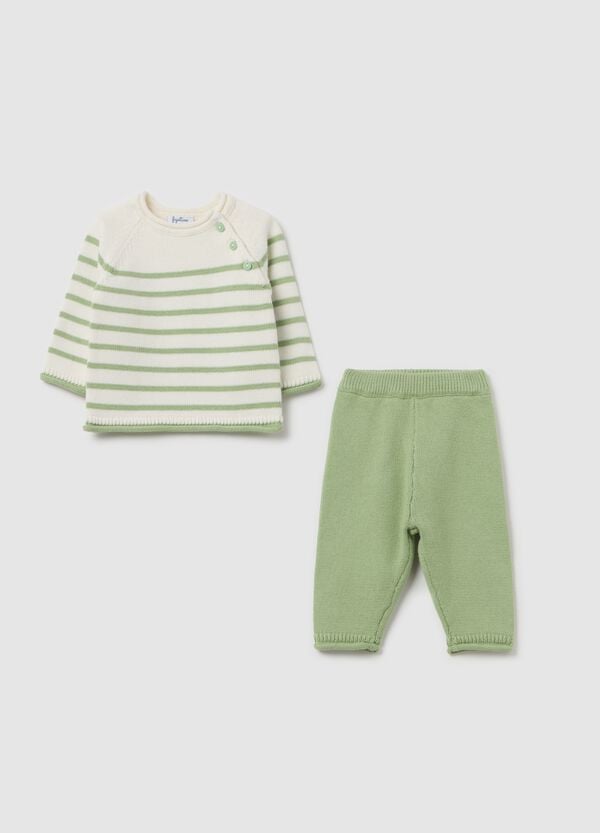 Ovs Set in maglia con fantasia a righe