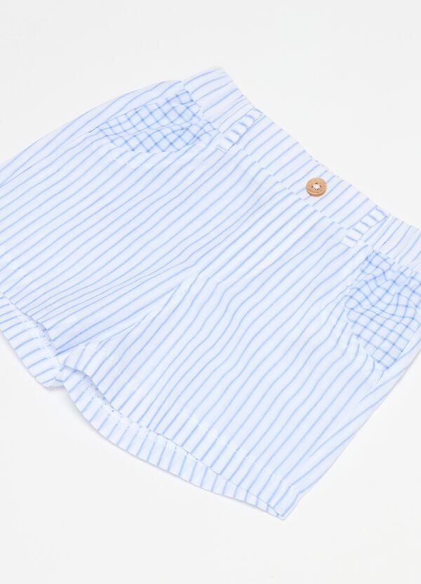 Ovs Set Polo Con Ricamo E Bermuda A Righe