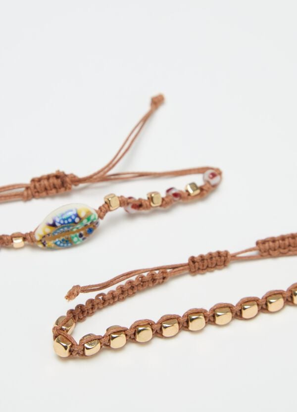 Ovs Set Quattro Bracciali Perline E Conchiglie
