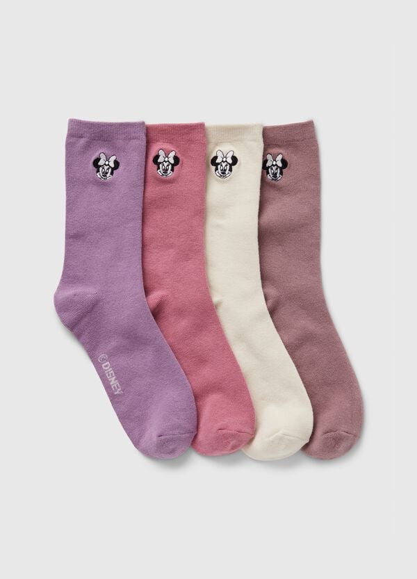 Ovs Set quattro calze corte ricamo Minnie