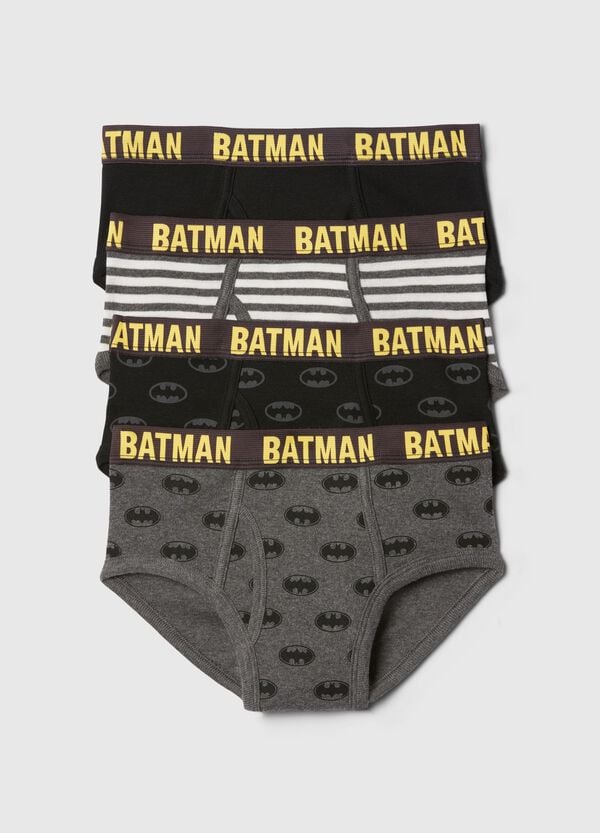 Ovs Set quattro slip stampa e fantasia Batman