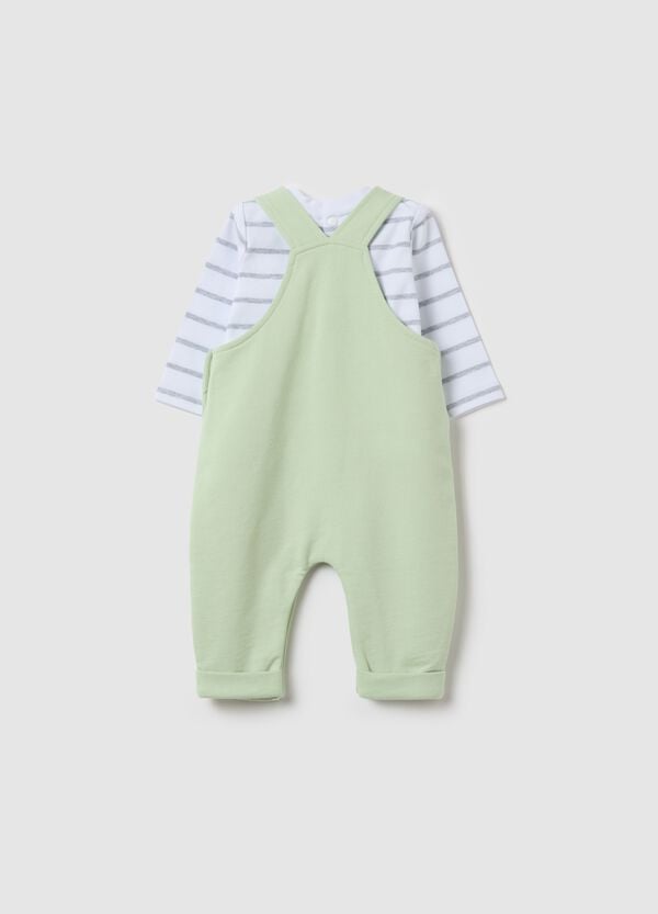 Ovs Set Salopette E T-shirt In Cotone
